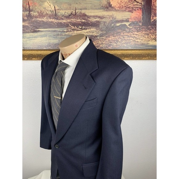 Mickey Spatz Vitale Canonico Blazer Navy Blue Size 40S - Picture 4 of 12